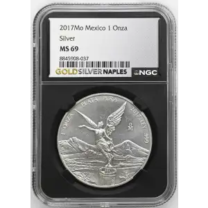 2017Mo - Mexico 1 Onza Silver Libertad - MS69 (S18A-B1)