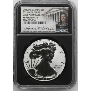 2013W - 1oz Silver Eagle West Point Eagle Set - S$1 NGC REVERSE PF70 (S20B-B10)