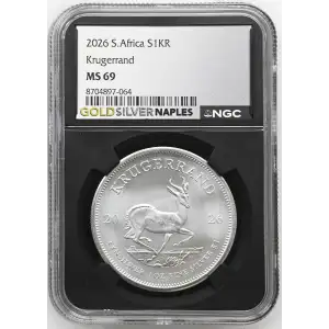 2026 - 1oz Silver Krugerrand - South Africa S1KR - NGC MS69 (D11-B20)