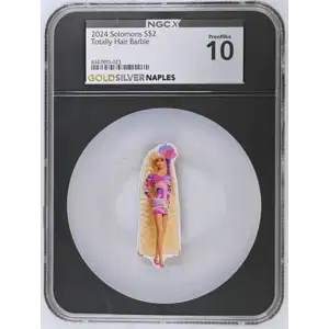 2024 1 oz SOLOMONS Totally Hair Barbie PL70 NGC CSC2