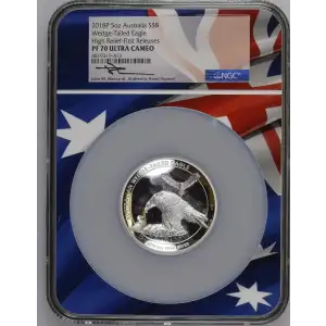 2018P - 5oz Australia S$8 Wedge-Tailed Eagle High Relief - FR NGC PF70 UC (D-3)