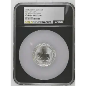 2oz Una & the Lion QE II Coronation Silver - S5PND -