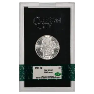 1883(CC) - 0.77oz Morgan Silver Dollar - GSA Treasure CAC MS62 (D-8)