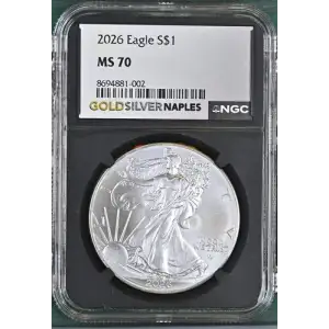 2026 - 1oz Silver Eagle S$1 NGC MS70 (D10-B31) (2)