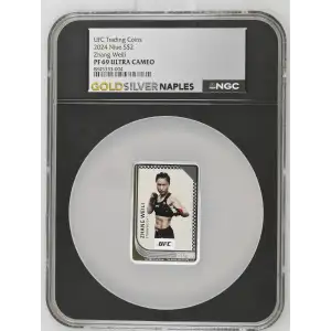 UFC Trading Coins 2024 1oz Niue S$2 Zhang Weili PF69 UC (D-2) (2)