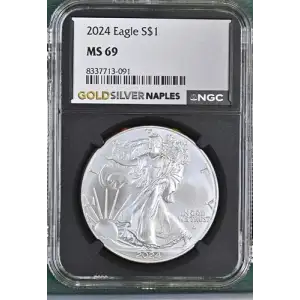 2024 - 1oz Silver Eagle S$1 NGC MS69