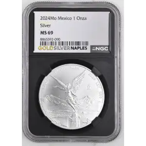 2024Mo - 1oz Libertad Silver Coin - Mexico 1 Onza - NGC MS69 (S14-B6)