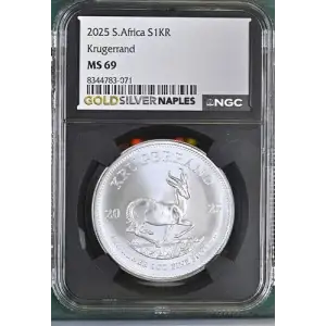 2025 S. Africa S1KR Krugerrand MS 69 (S18A-B6)