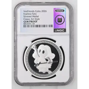 Fearless Fairy Classic Art Style Silvered Medal - (4)