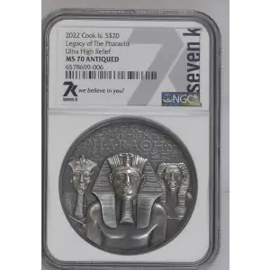 3oz Legacy of the Pharaohs Silver Coin - Cook Island $20 - (2)