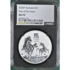 2026P Australia S$1 Year of the Horse MS70 (S20B-B20)