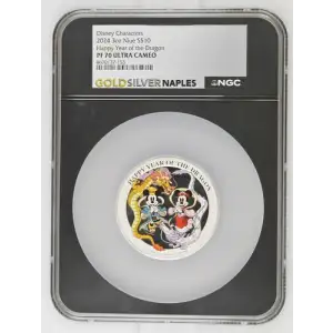 2024 3oz Niue S$10 Disney Happy Year of the Dragon PF70 (OB-78)