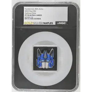2024 1oz Niue S$2 Transformers 40th Anniv. Optimus Prime PF70 (OB-8)