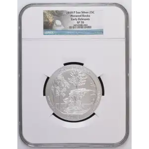 2018P - 5oz America the Beautiful Pictured Rocks Quarter - NGC ER SP70 (D-14)