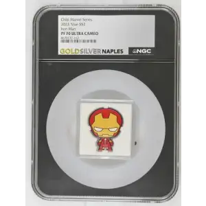 2023 1oz Niue S$2 Chibi Iron Man PF70 (OB-60)