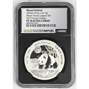 2025Z China 1oz - Moon Festival 2017 Panda Legacy Design - NGC PF70 UC (S12B-B2)