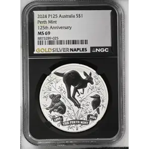 2024 P125 - 1oz Perth Mint 125th Anniversary Silver - Australia $1 - NGC MS69