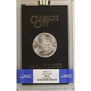 1884(CC) - 0.77oz Morgan Silver Dollar - GSA Hoard NGC MS64 (D-8)