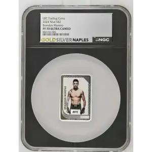 UFC Trading Coins 2024 1oz Niue S$2 Brandon Moreno PF70 (D-2)  (2)