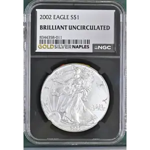 2002 - 1oz Silver Eagle S$1 NGC MS69 (D10-B17) [DUPLICATE for #570498]