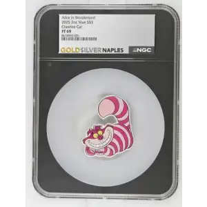 2025 2oz Niue S$3 Cheshire Cat PF69 (OB-39)