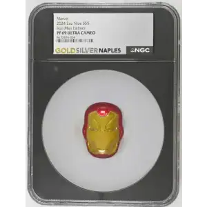 2024 2oz Niue Iron Man Helmet S$5 PF 69 ULTRA CAMEO