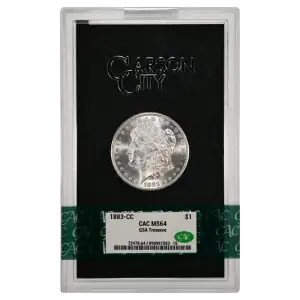 1883(CC) - 0.77oz Morgan Silver Dollar - GSA Treasure CAC MS64 (D-8)