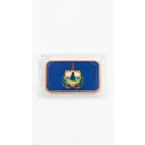 1 Oz Copper Bar Vermont State Flag (3)