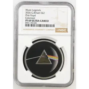 1oz Pink Floyd Silver Coin - G. Britain 2PNDS - (4)