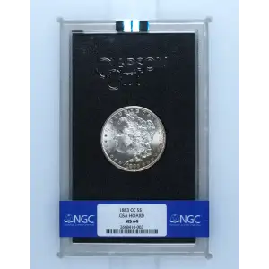 1883(CC) - 0.77oz Morgan Silver Dollar - GSA Hoard NGC MS64 (D-8)