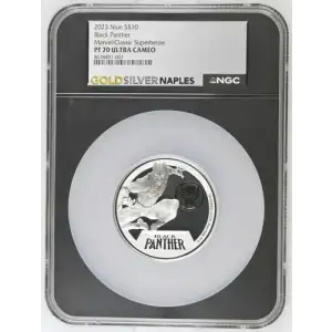 Marvel: Classic Superheroes 2023 3oz Niue S$10 Black Panther PF70 (D-3)