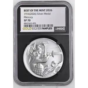 1916(2026) - 1oz Mercury Dime Silver Medal - BEST OF THE MINT - NGC SP70 (D-7)