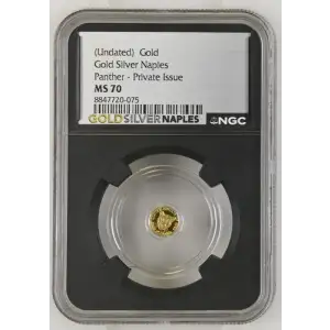 1/500 Ozt. Gold Silver Naples Panther-Private Issue MS70