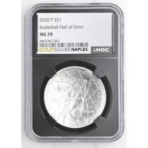 2020 P Basketball Hall of Fame S$1 PF 69 ULTRA CAMEO [DUPLICATE for #561430]