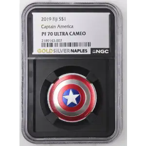2019 10g Fiji S$1 Captain America PF70 UC (D-8)