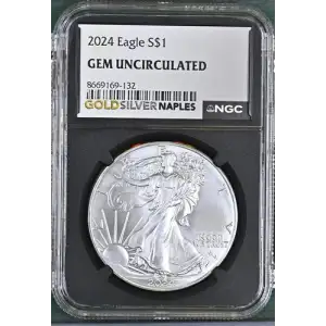 2024 - 1oz Silver Eagle S$1 NGC GEM UNCIRCULATED (D10-B33)