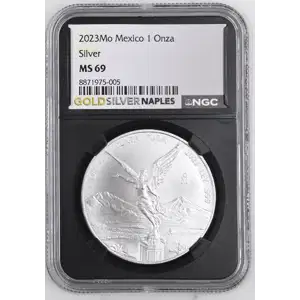 2023Mo - 1oz Libertad Silver Coin - Mexico 1 Onza - NGC MS69 (S14-B18)