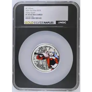 DC Villains 2024 3oz Niue S$10 Harley Quinn PF70 (D-3)