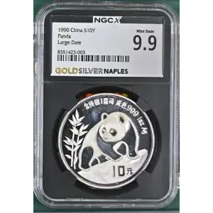 1990 China S10Y Panda Large Date- NGC- MS9.9 (S19A-B10)