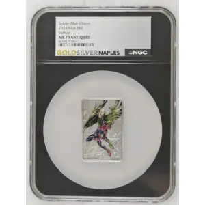Spider-Man Villains 2024 1oz Niue S$2 Vulture MS70 (D-3)