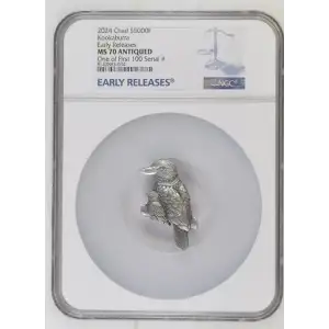 2024 Chad S5000F Kookaburra 1oz EARLY RELEASES MS70 ANTIQUED (D-2)