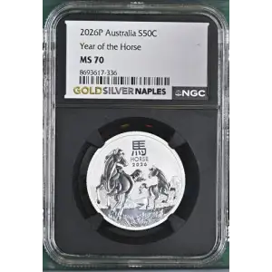 2026P Austrralia S50C Year of the Horse MS70 NGC (S20B-B1)