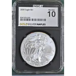 2020 - 1oz Silver Eagle - S$1 NGCX MS10 (D10-B31)