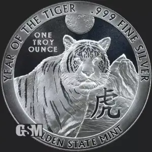 1 oz Silver Year Of The Tiger