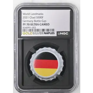 World Landmarks - 2021 6g Chad S500F - Germany Bottle Cap - PF70 UC (D12-B3)