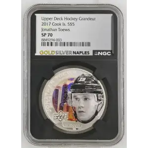 Upper Deck Hockey Grandeur - 1oz 2017 Cook Is. S$5 - Jonathan Toews SP70 (S12B-B2)
