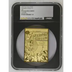 2025 - 5oz Sensation Comics #1 Silver Gilt - Niue S$10 - NGC PF70 UC (D-3)