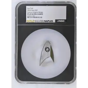 2024 Niue Science Insignia Badge S$2 PF 69 ULTRA CAMEO