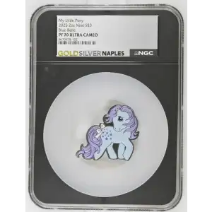 My Little Pony 2025 2oz Niue S$3 Blue Belle PF70 (D-2)