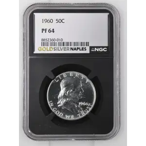 1960 - 0.3617oz Silver Franklin Half Dollar - NGC PF64 (S13B-B20)